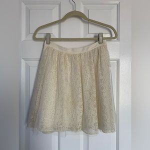 Express mini lace tulle skirt